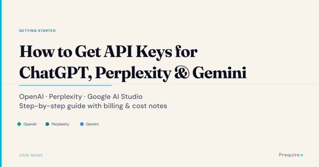 How to Get API Keys for ChatGPT, Perplexity, and Gemini